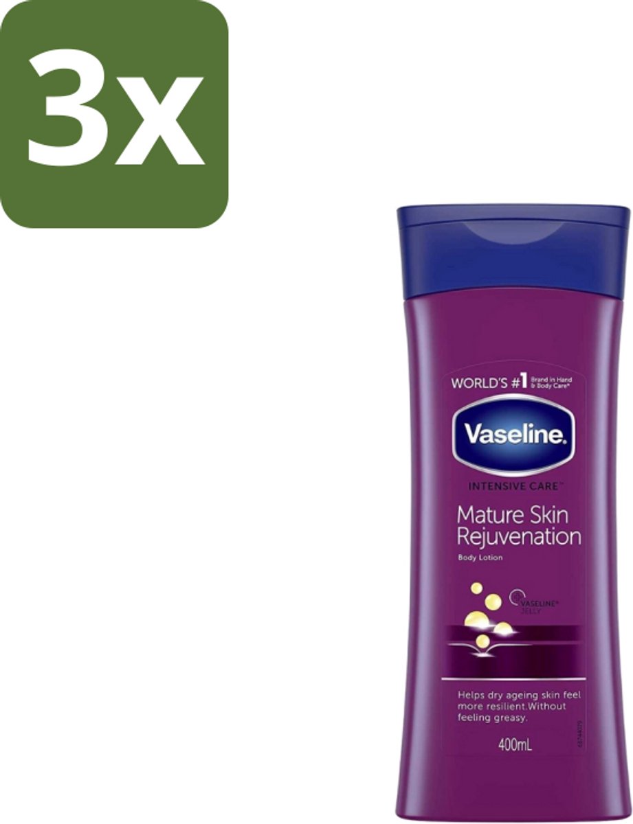 Vaseline – Body Lotion – Intensive Care Mature Skin – 400 ml - Bulkverpakking - 3 stuks