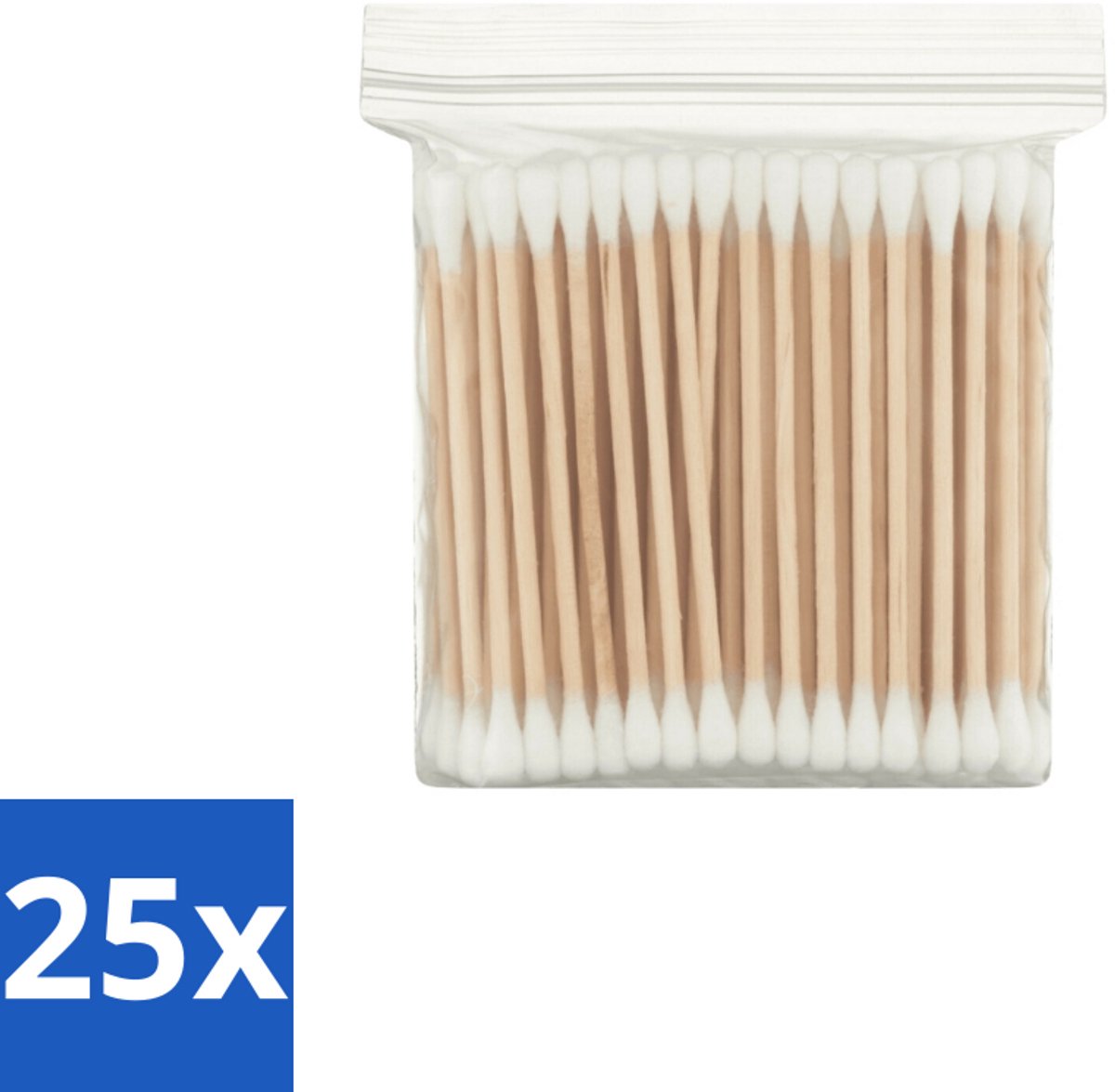 25 x Wattenstaafjes – Hout – Verzorgend – Duurzaam - Wattenstaafjes Hout - Oorverzorging - Hygiëne - Houten Wattenstaafjes - Milieuvriendelijk