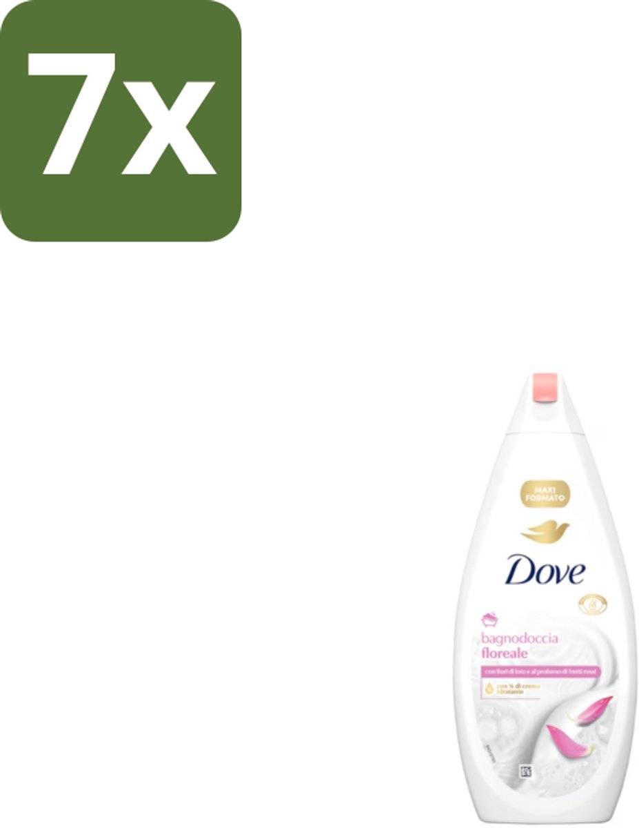 7 x Dove – Douchegel – Lotus Bloem – 450 ml - Douchegel Lotus Bloem - Mild Reinigen - Huid Verzorgen - Hydraterende Douchegel - Lotusbloemextract