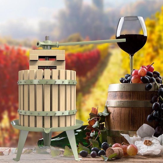 Handmatige Fruitpers van Massief Hout voor Appels en Wijn - Duurzaam, Efficiënt en Gebruiksvriendelijk — afbeelding 5