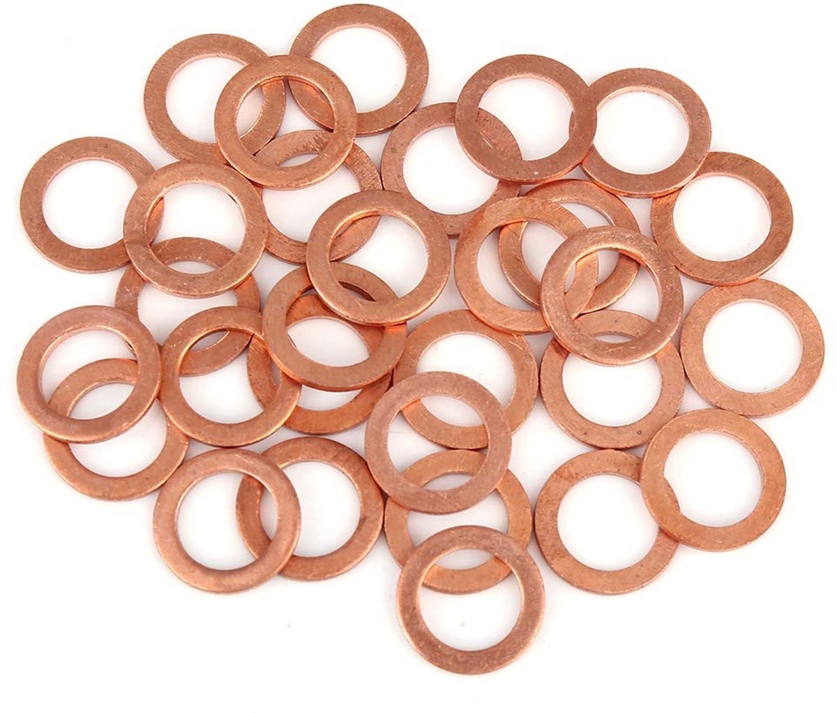 Solidchoice - Set van 30 Koper Sealing Ringen voor Betrouwbare Afdichting