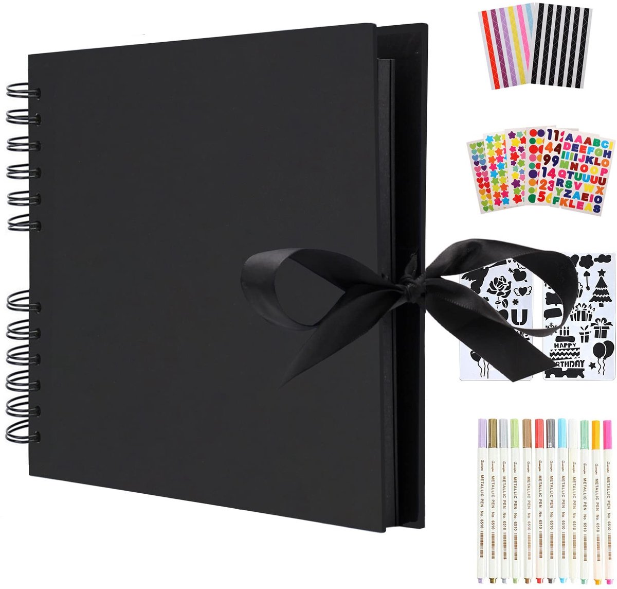 Solidchoice - Scrapbook Foto Album met 80 Zwarte Pagina's voor DIY Ontwerpen