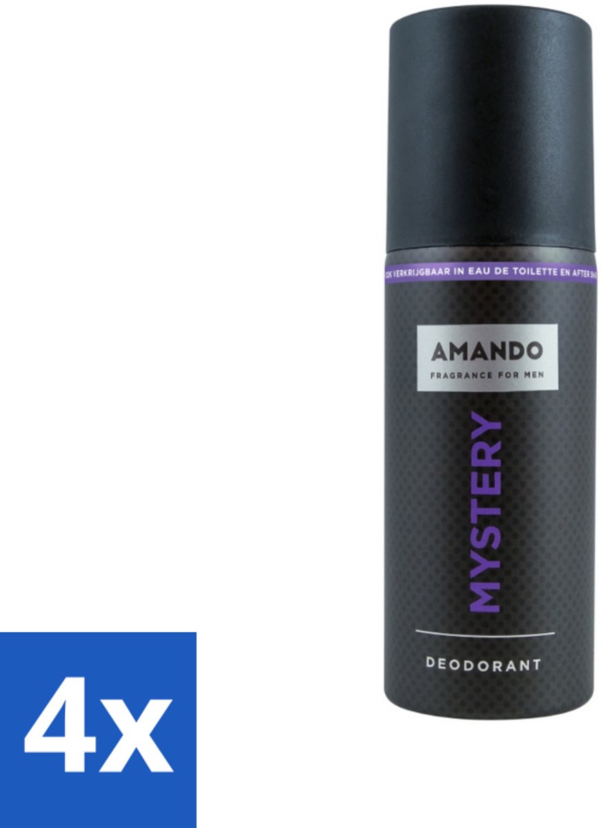 Amando - Mystery - Deodorant - Spray - 150 ml - Voordeelverpakking - 4 stuks