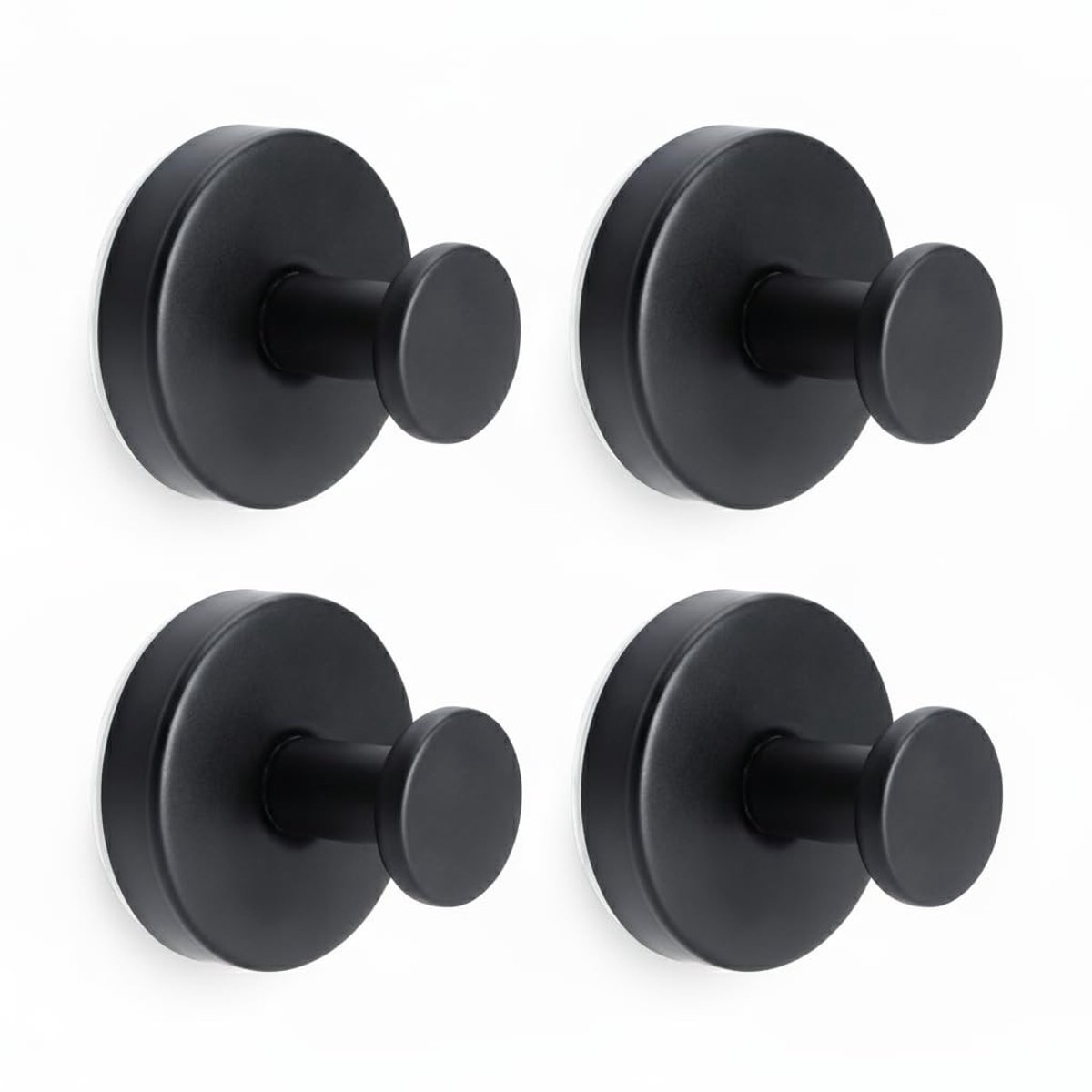 Solidchoice - Zuignap Haken Set van 4 voor Badkamer en Keuken