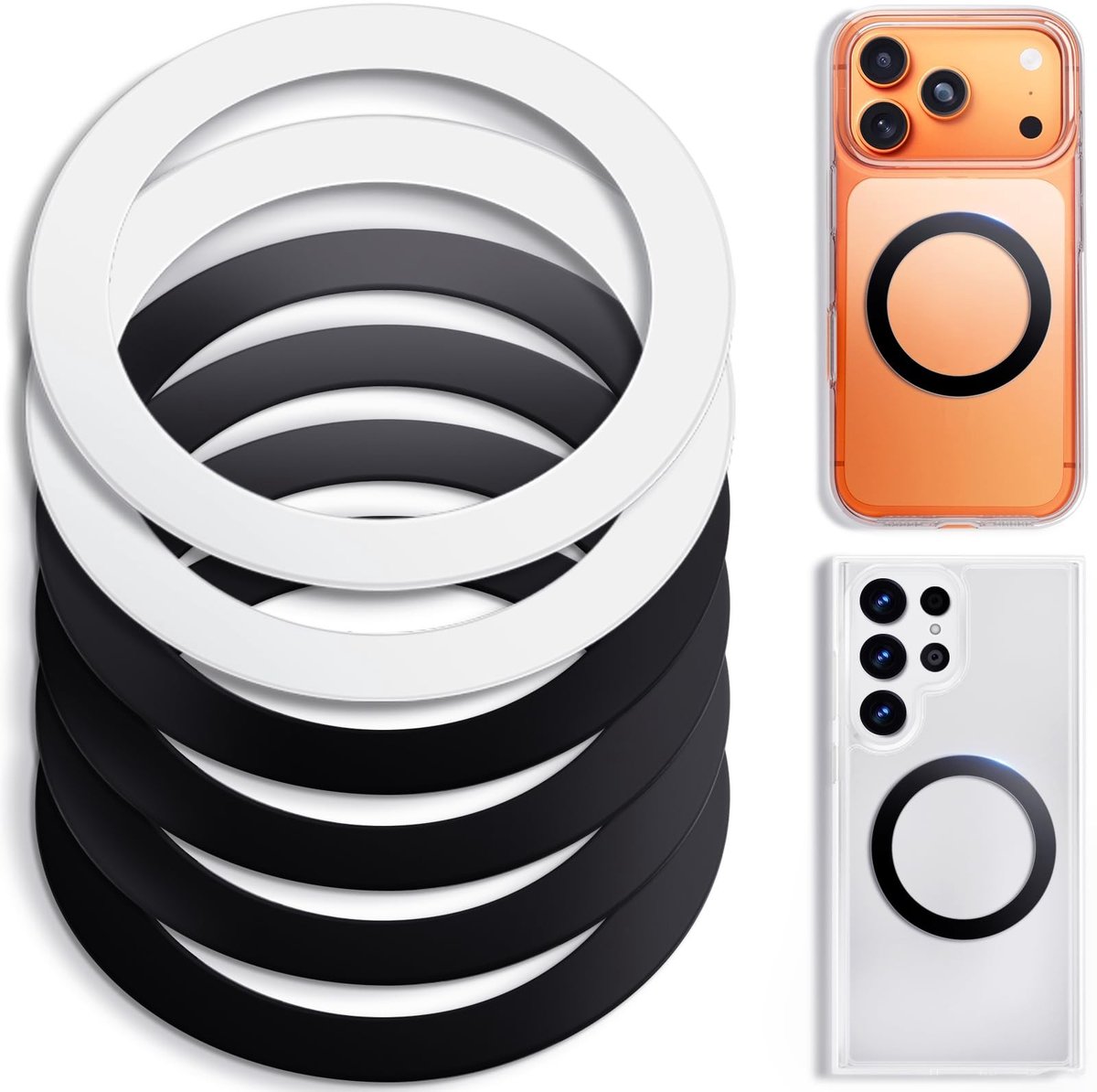 Solidchoice- Ringstickers met 3M krachtige lijm - Hechtmiddelen - Hitte- en koudebestendig - Maximale stabiliteit - Flexibel - Ideaal voor siliconen hoesjes - Hechtringen