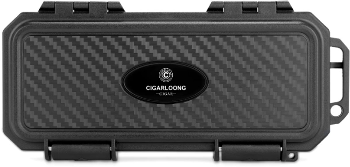 Fardmell Reis Humidor voor 2 Sigaren – Reishumidor met Foam – ABS – Zwart