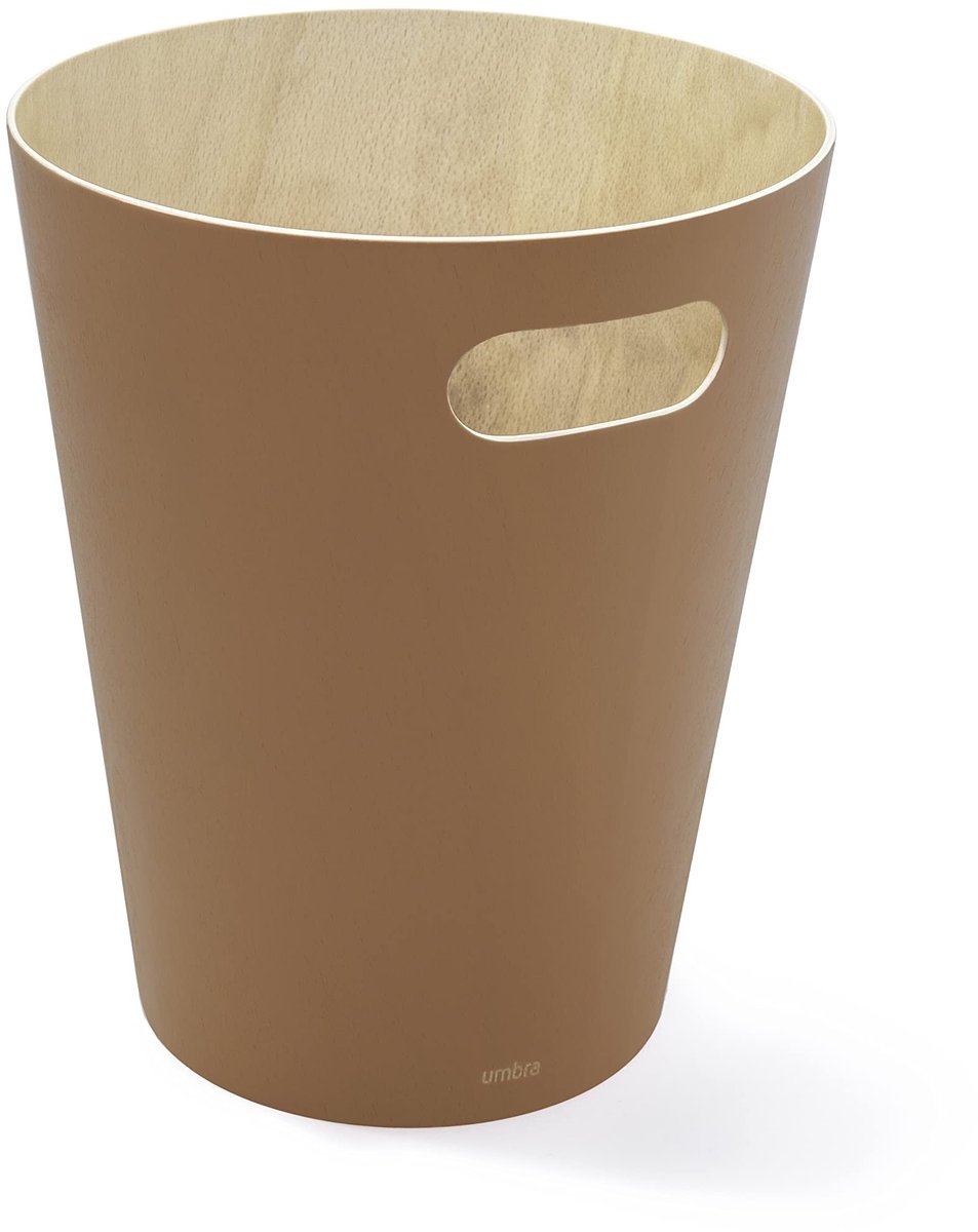 Solidchoice - Houten Prullenbak met 7.5 Liter Capaciteit en Handvatten