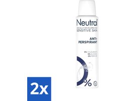 Neutral - Deodorant Spray - Anti-perspirant - Gevoelige Huid - 0% Kleurstof, Parfum & Alcohol - 150 ml - Voordeelverpakking - 2 stuks