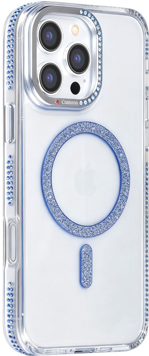 TUNIQ Backcover hoesje voor Apple iPhone 16 Pro Max - Diamond MagSafe TPU+PC - Blauw