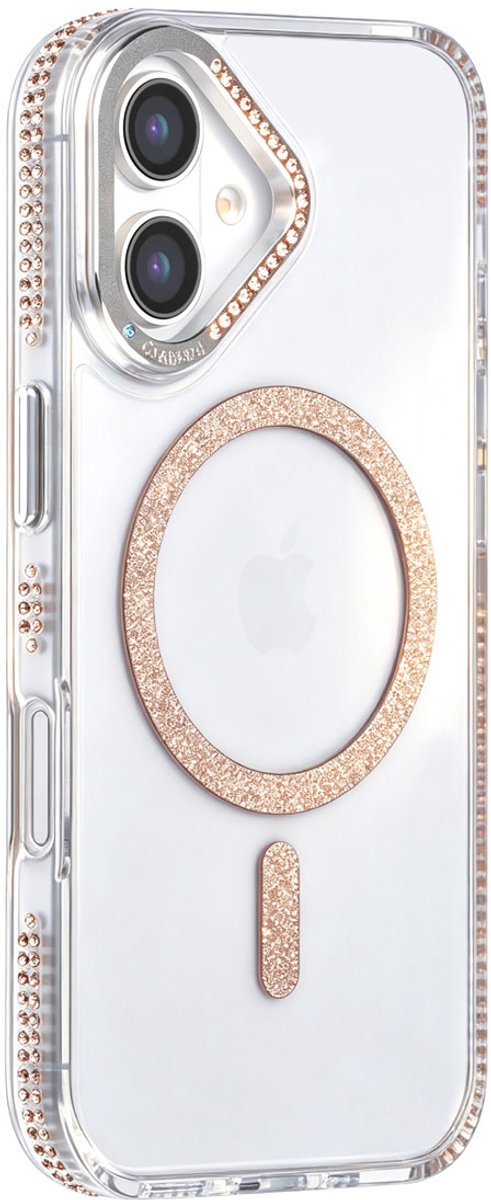 TUNIQ backcover hoesje voor Apple iPhone 16 - Diamond MagSafe TPU+PC - Goud