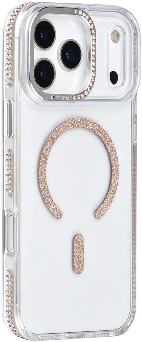 TUNIQ Backcover hoesje voor Apple iPhone 17 Pro Max - Diamond MagSafe TPU+PC - Goud