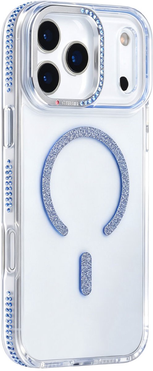 TUNIQ telefoonhoesje voor Apple iPhone 17 Pro Max - Diamond MagSafe TPU+PC - Blauw