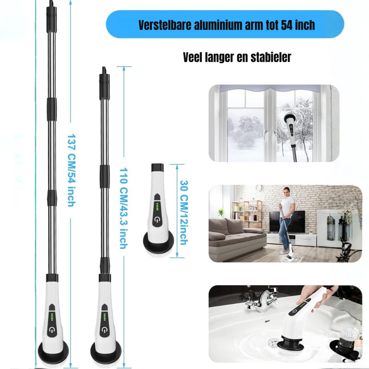Allvia® Dweilsysteem Elektrisch - Dweilsysteem - Karcher Vloerreiniger - Veelkleurig - 44cm x 18cm x 11cm – foto 4