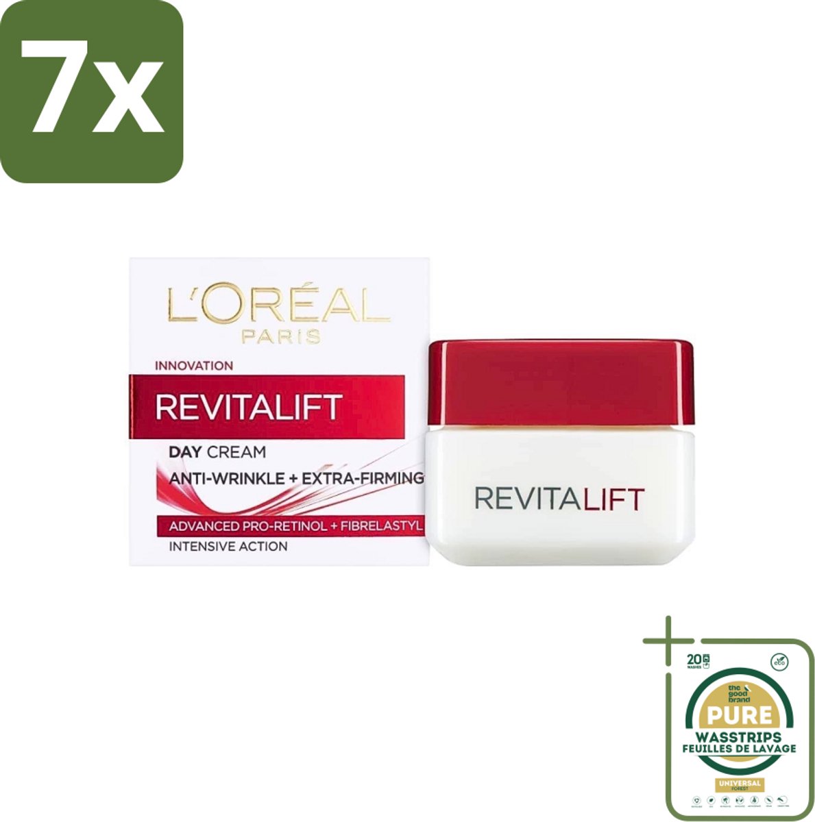 7 x L'Oréal Revitalift 40+ - Dagcrème - Hydrating Anti-Rimpel - 50 ml - Grootverpakking - Anti-rimpel Crème - Anti-aging Crème - Hydrating Crème - Crème Voor Veroudering - Crème Voor Huidverjonging