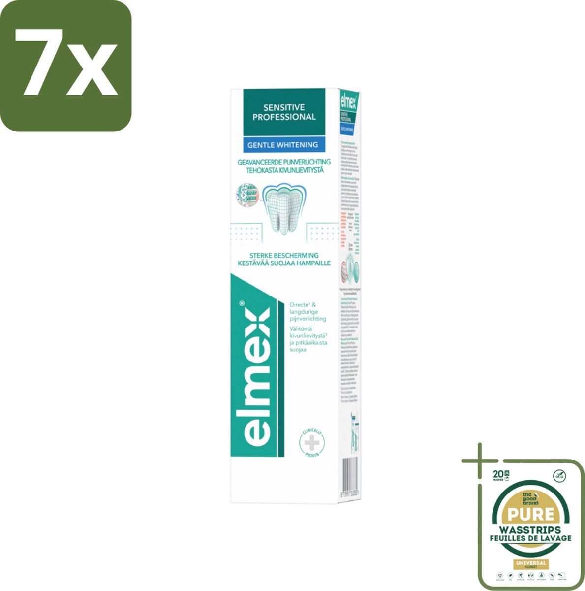 7 x Elmex Tandpasta Sensitive Professional Gentle Whitening 75 ml - Grootverpakking - Gevoelige Tanden - Tandpasta Whitening - Pro-Argin - Tandgevoeligheid - Tandpasta Voor Gevoelige Tanden