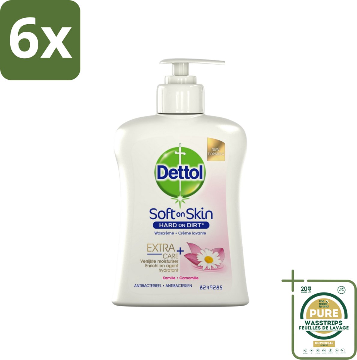 Dettol - Handzeep - Antibacterieel - Hydraterend - Kamille - 250 ml - Voordeelverpakking - 6 stuks - Hydraterend - Kamille