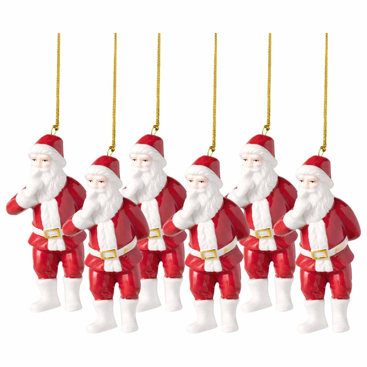 Ornamente Santa 2026 Christmas Classics 4,3 x 5,7 x 11,1 cm Set van 6