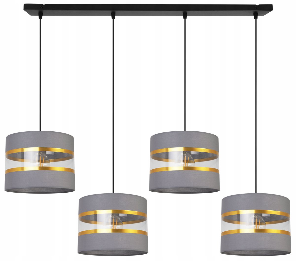 Elegante Hanglamp Goud/Grijs - Glamour Stijl voor Woon-/Eetkamer