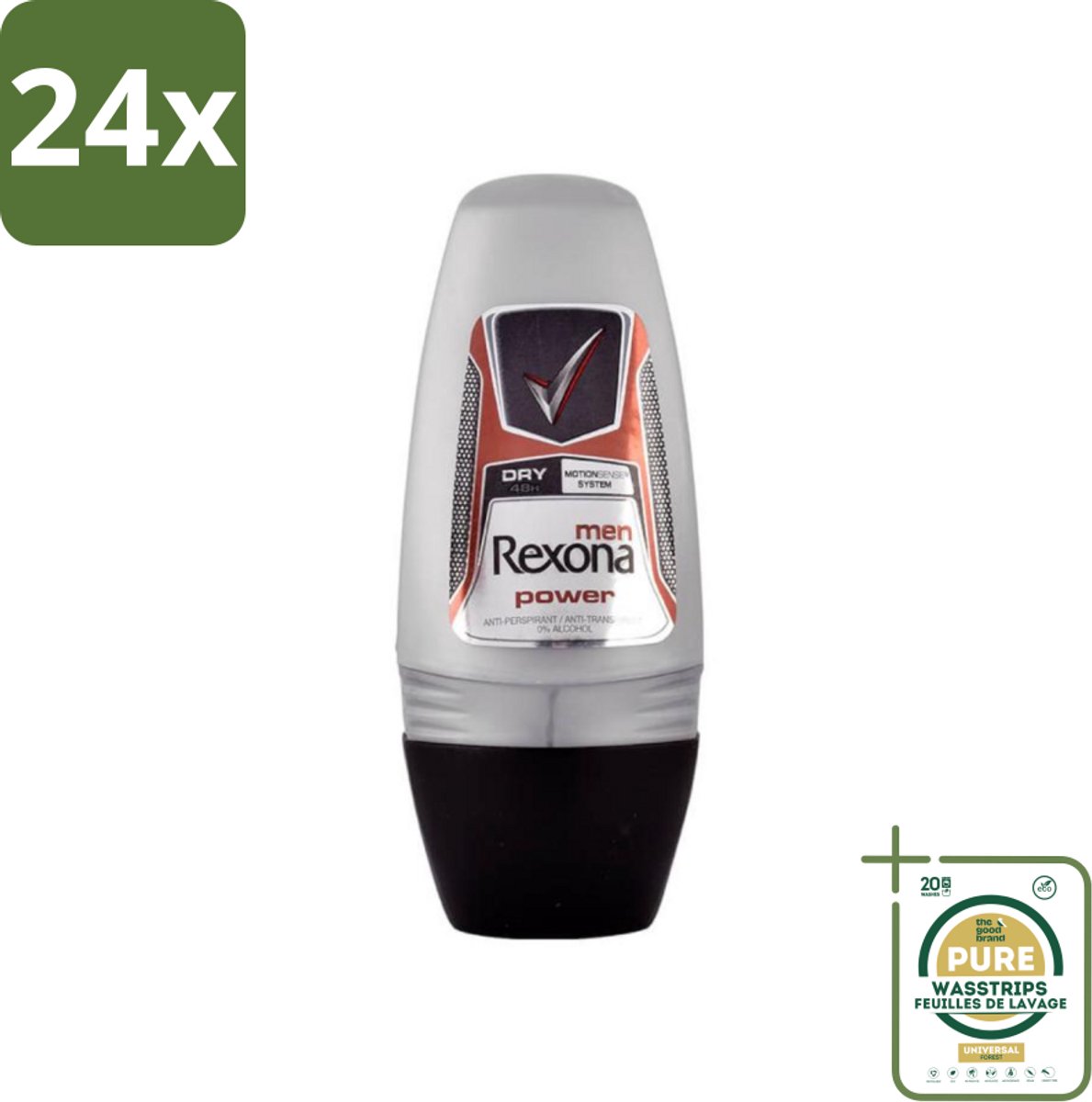 Rexona - Advanced Protection - Deo Roll-on - Anti-transpirant - 50 ml - Voordeelverpakking - 24 stuks - Zweetbehandeling - Geurverlichting