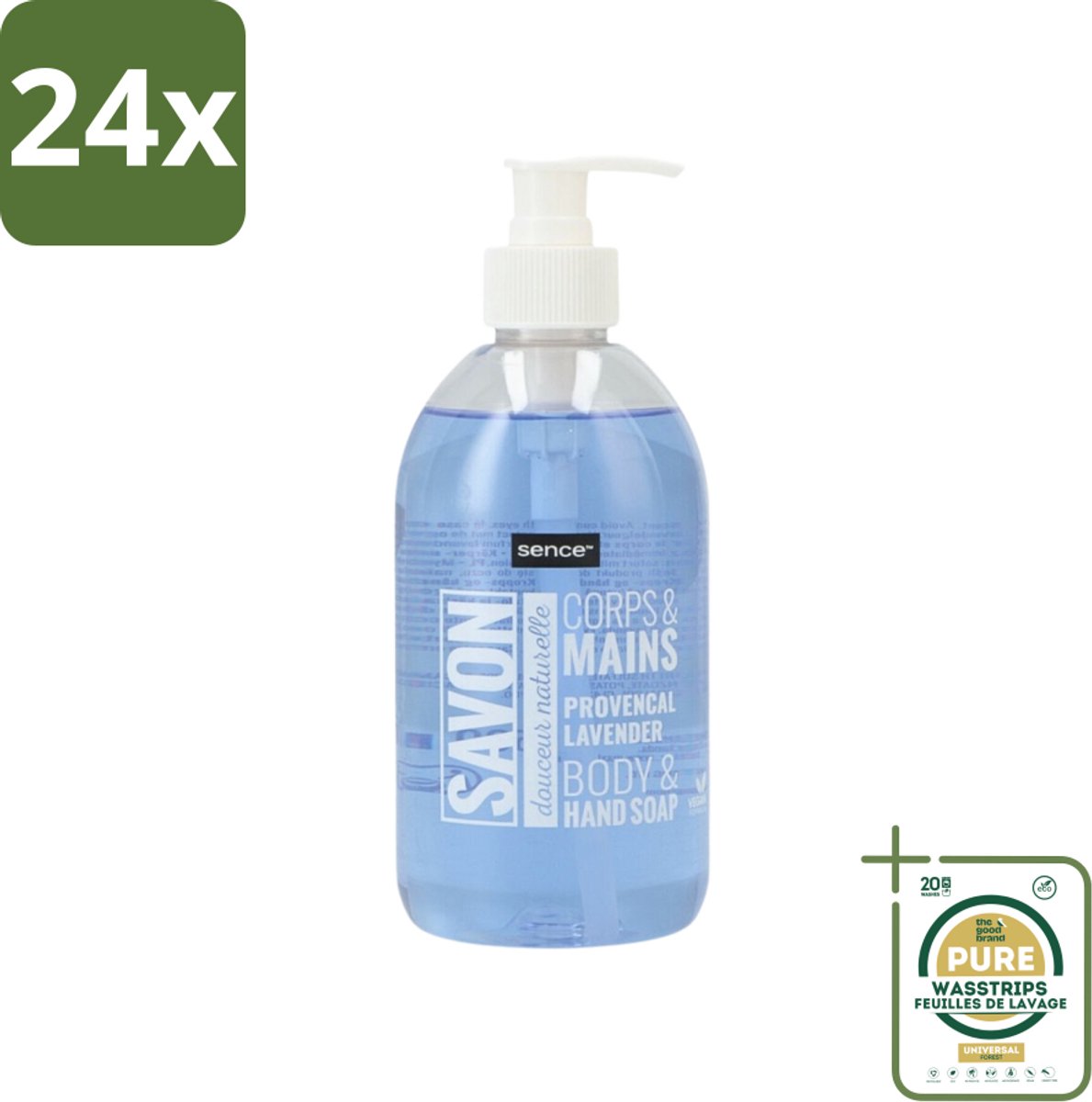 Sence - Provencal Lavendel - Handzeep - Savon - 500 ml - Voordeelverpakking - 24 stuks - Vloeibare Handzeep - Handzeep Provencal Lavendel