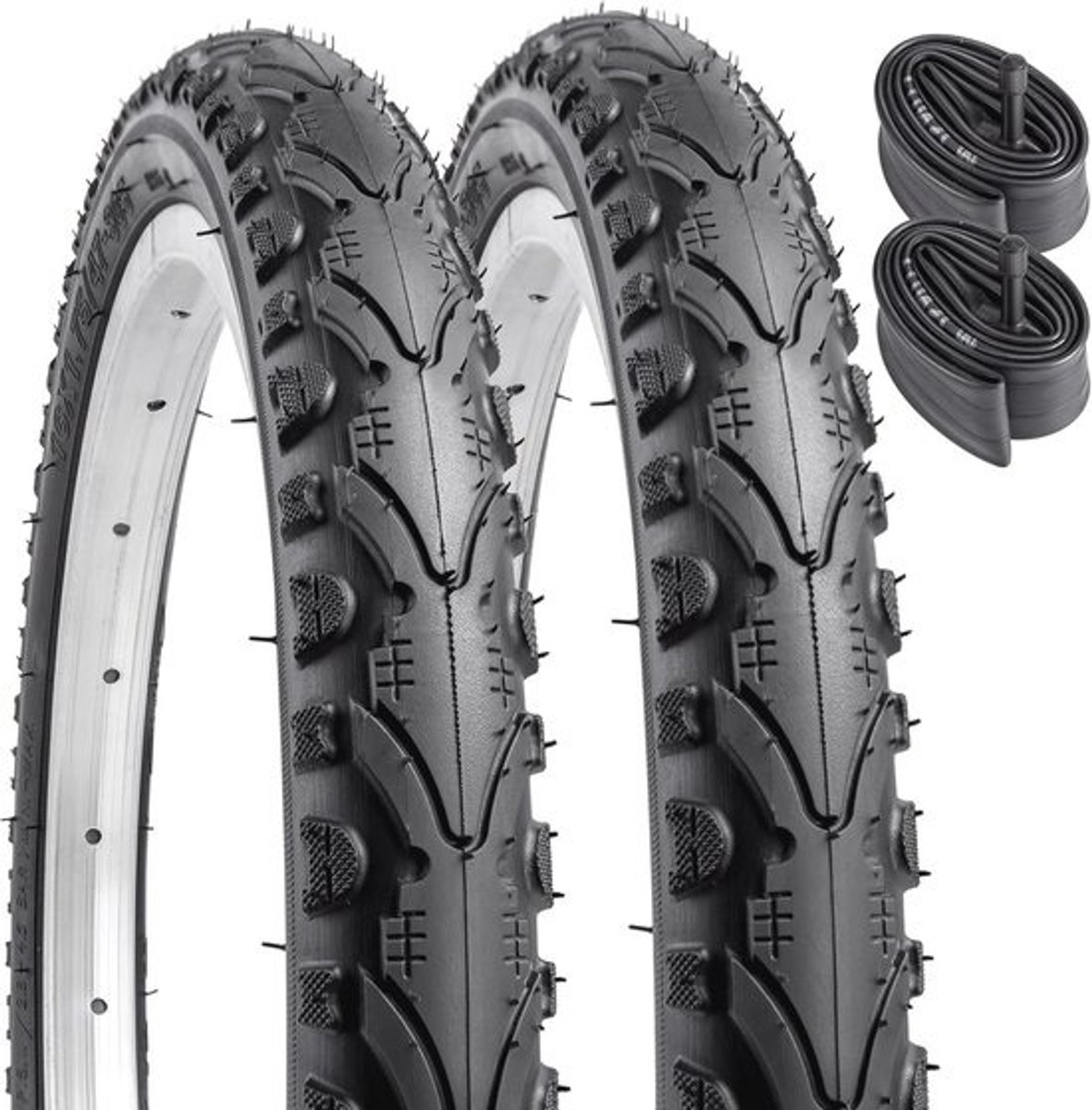 2Pcs 16-inch Fietsbanden 16x1.75 met Binnenbanden ETRTO 47-305 - Compatibel met Diverse Fietstypes