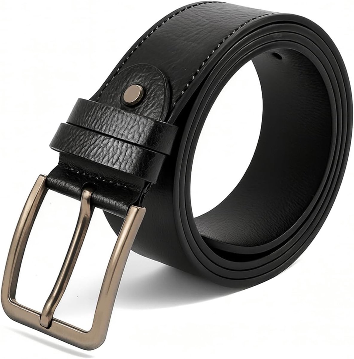 Elegante en Verstelbare Leren Riem voor Mannen van 3.8 cm Breed, 120 cm Lang, Perfect voor Broeken, Jeans en Jurken, Tijdloos Ontwerp en Stijlvol Cadeau