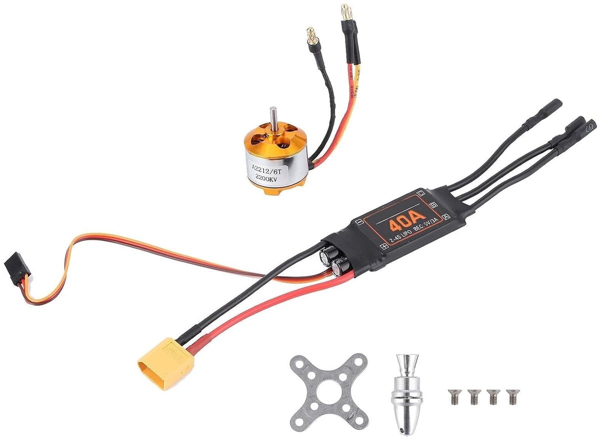 2212 2200KV Motor en 40A Brushless ESC Set voor RC Drones, Helicopters en FPV Modellen met XT60 Aansluiting