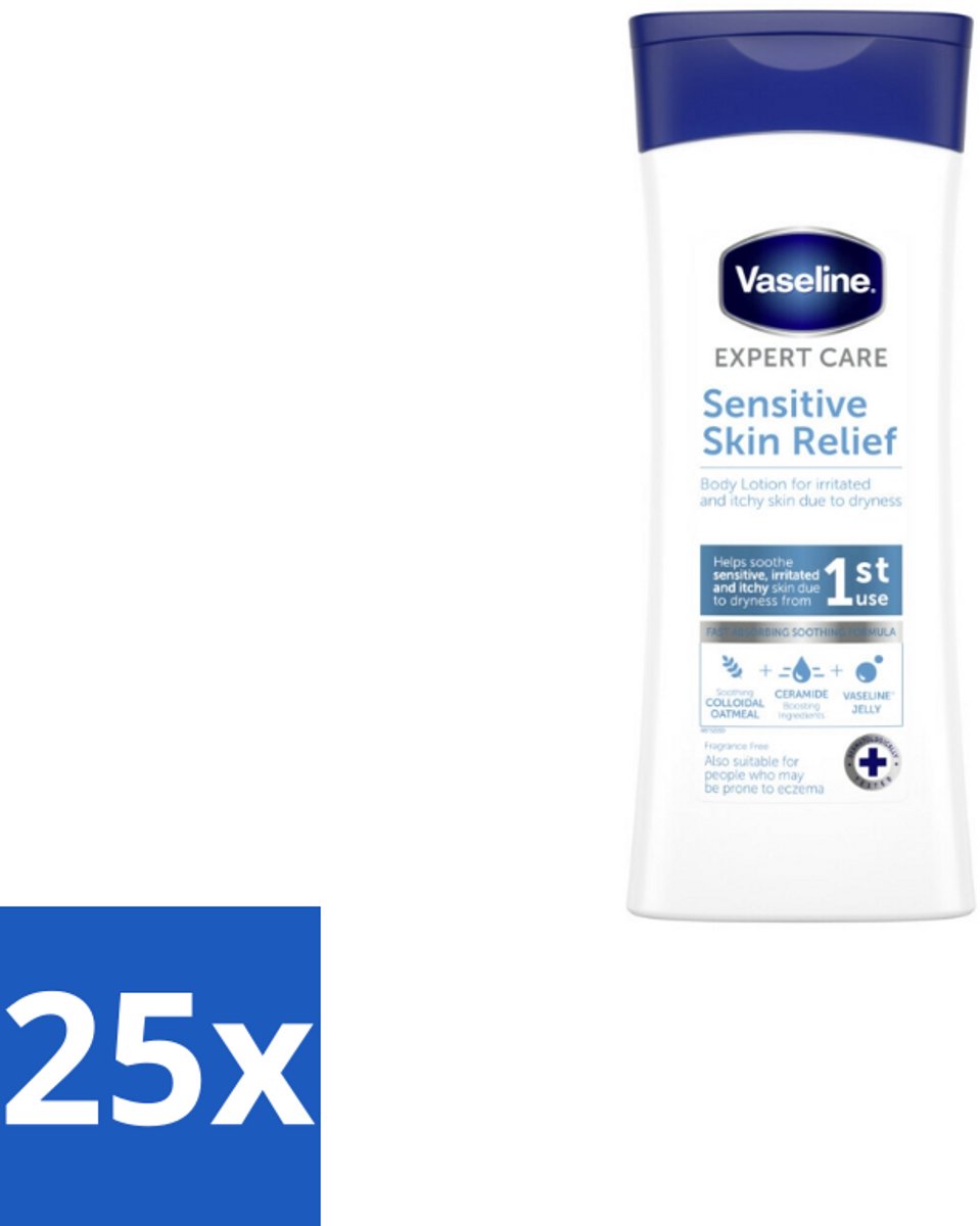 Vaseline – Bodylotion – Expert Care Sensitive Skin Relief – 400 ml - Bulkverpakking - 25 stuks