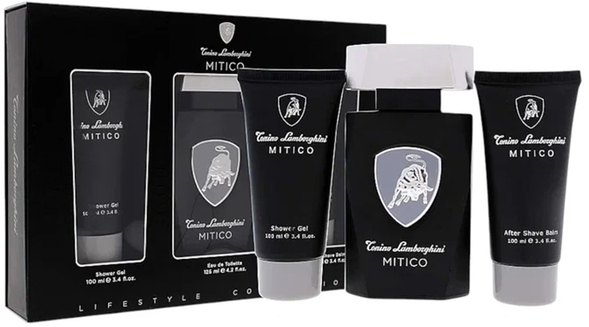 Tonino Lamborghini Mitico Eau de Toilette 125 ml + Shower Gel 100 ml + After Shave Balm 100 ml Gift Set