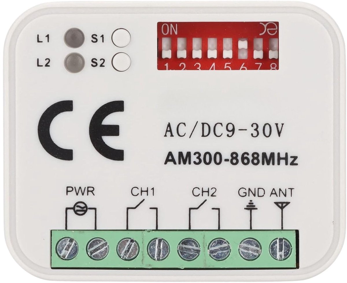 Universele ontvanger compatibel met Hörmann HSM2 / HSM4 / HS1 / HS2 / HS4 / HSE2 / HSD2 / HSP4 868 / HSZ1 868,3 MHz - ShopVlot
