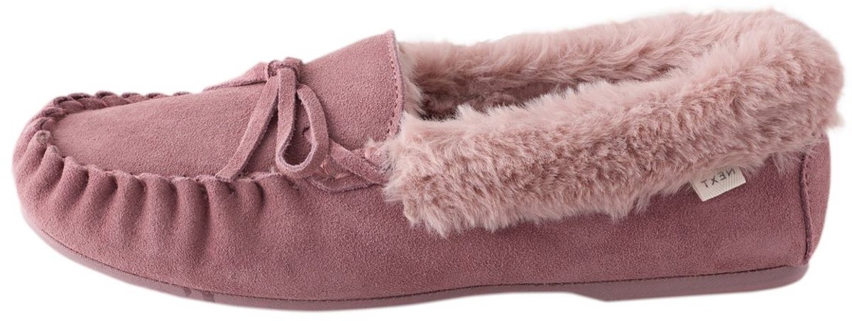 Next - Dames - Suède moccasinpantoffels - Roze