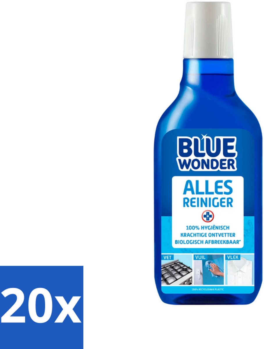 20 x Blue Wonder Allesreiniger 750 ml - Allesreiniger - Schoonmaak - Vet Verwijderen - Vuil Verwijderen - Vlek Verwijderen