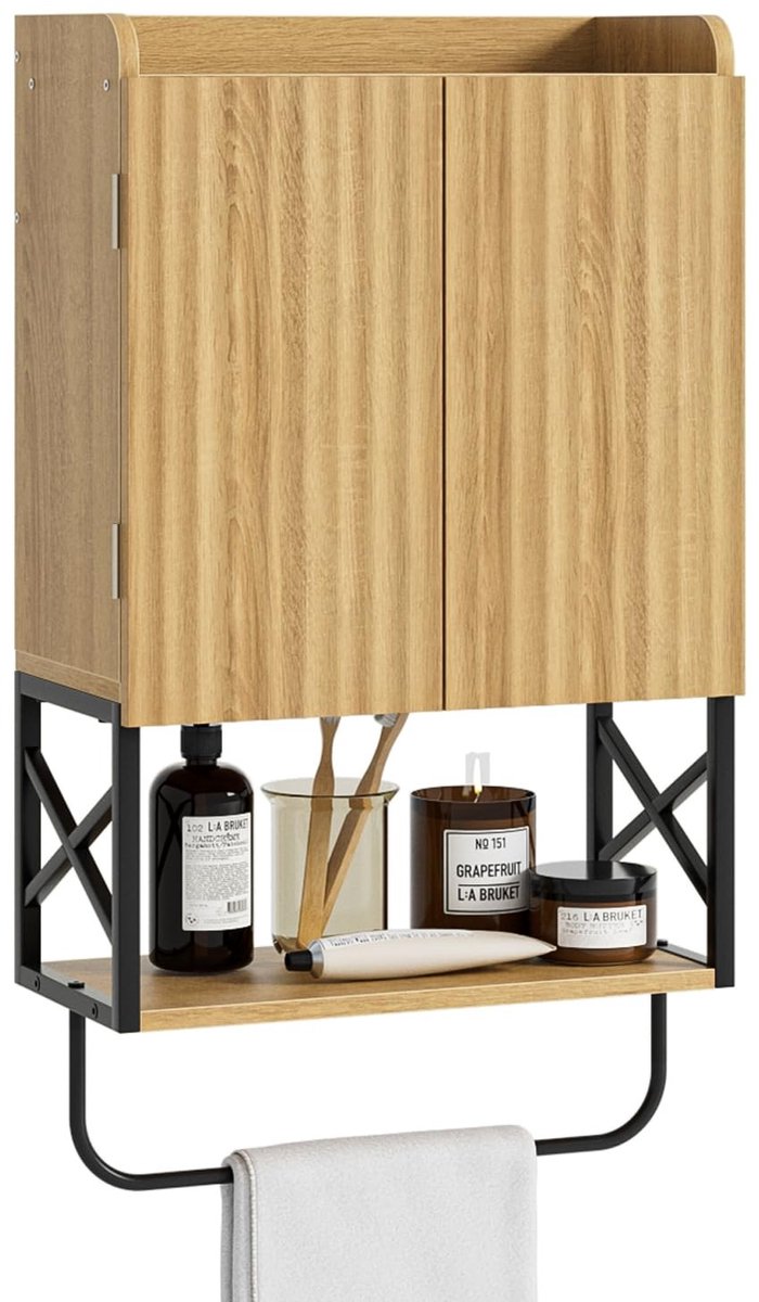 Elzusha - Modern Hangen Badkamerkast met Verstelbare Planken