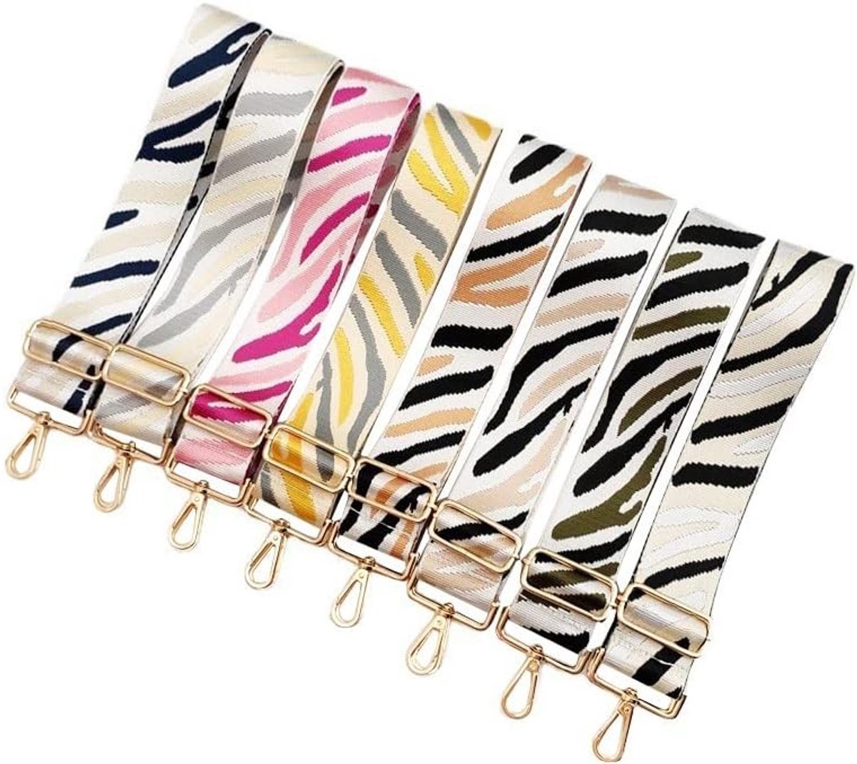 Verstelbare schouderband van 5 cm breed voor tassen, 80-130 cm, canvas schouderriem, handtassen, DIY accessoires, kleurrijke tasband met karabijnhaak