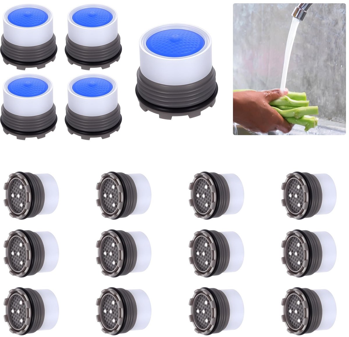 Elzusha - 17-delige Aerator Set voor Splashvrij Waterbesparing