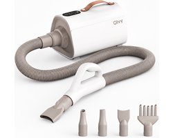 Olvy Pets - Professionele Hondenfohn - Waterblazer voor Honden - Met 4 Opzetstukjes - Honden Droger - Geluiddempend
