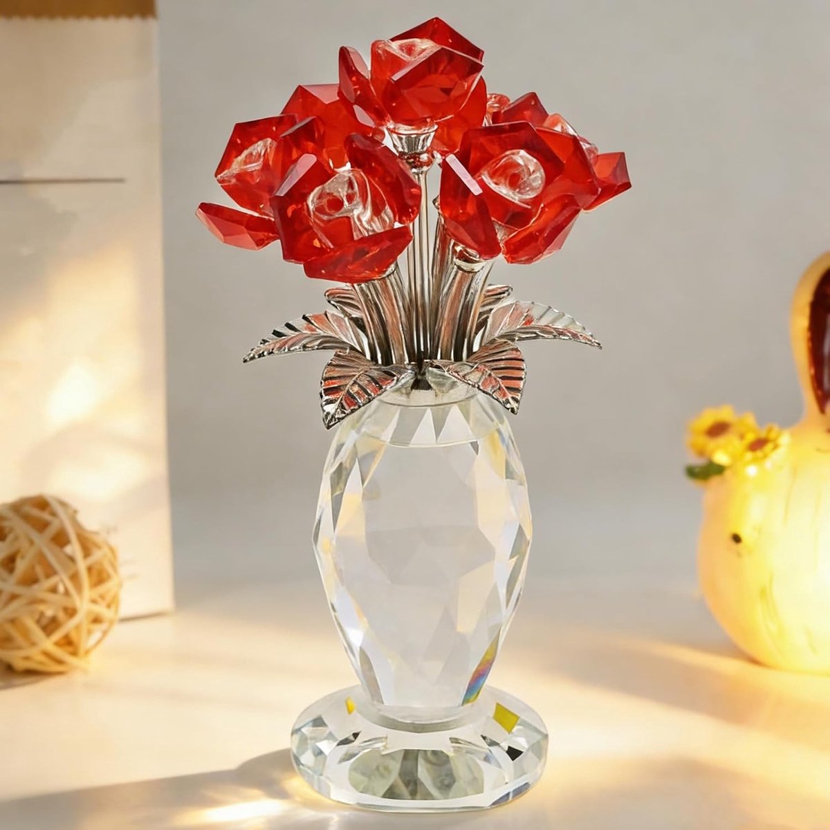 Elegante Rode Rozenboeket, Sfeervolle Bloemdecoratie voor Thuis, Romantisch Cadeau voor Vriendinnen en Echtgenotes, Perfect voor Verjaardagen en Jubilea