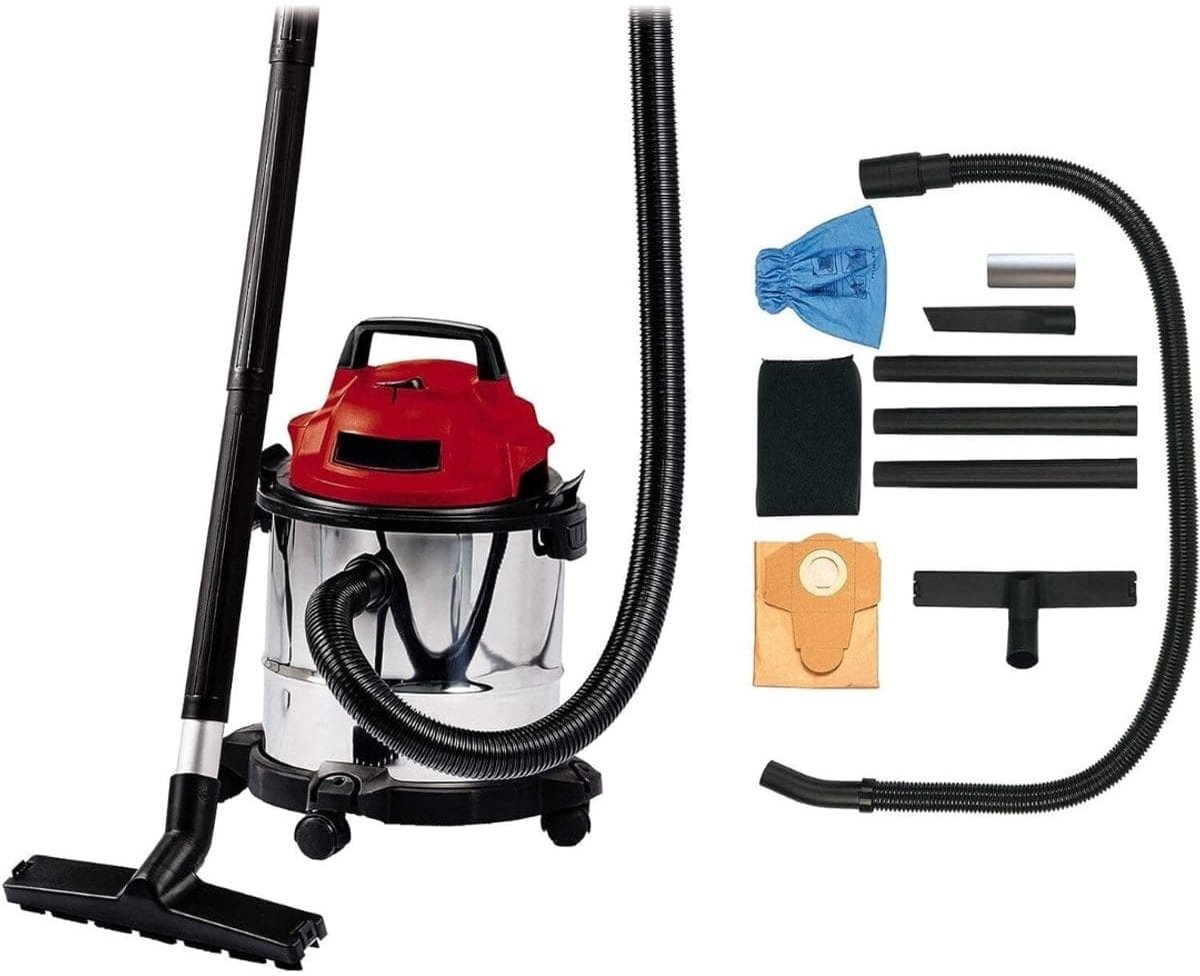 Klarven® Bouwstofzuiger Zonder Zak - Meerkleurig - Praktische Accessoirehouder - Robuust Voor Bouwplaats En Klus - B 46 x D 37 x H 46 cm