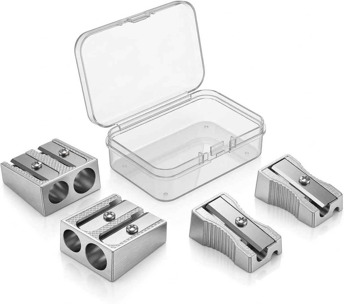 Puntenslijperset - Multi-kleur - 4 Stuks - Aluminium - Voor School en Kantoor