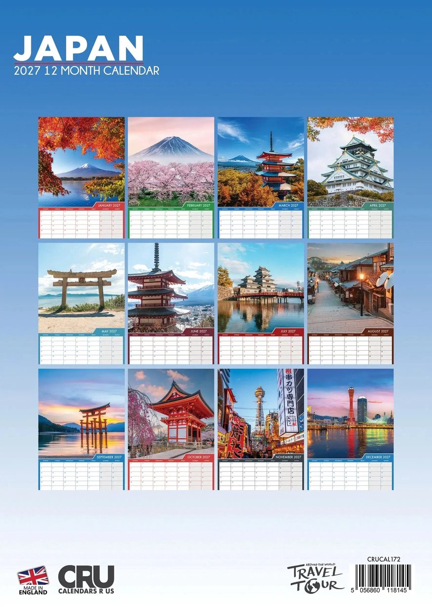 Japan A3 Kalender 2027