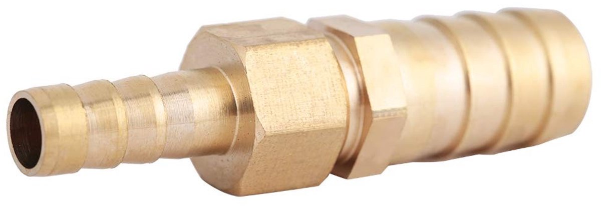 Elzusha - Messing Nipple Fitting - Slang Barb Reducer 8-16 mm