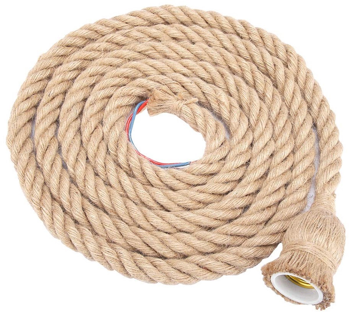 Elzusha - Pendant Light Kabelset 1.5m met E27 Fitting en Jute Touw