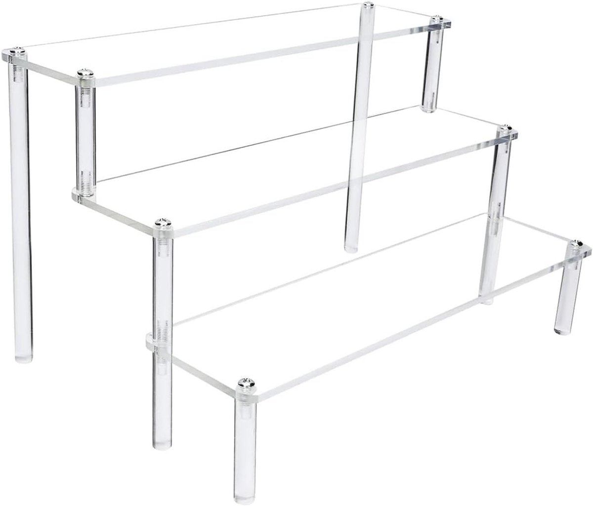 3-Laags Acryl Riser Display voor Figuren, Cupcakes, Makeup en Cosmetica - Organizer voor Desserts en Specerijen