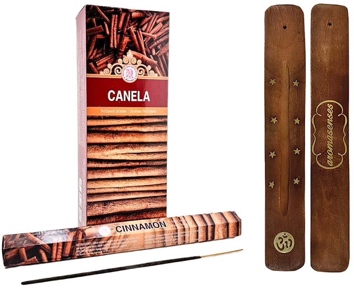 Elzusha - Kaneel Wierook met Incense Houder - 120 Sticks