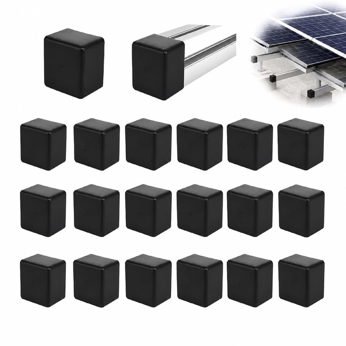 Elzusha - Set van 20 Voetkussen voor Zonnepanelen Profiel