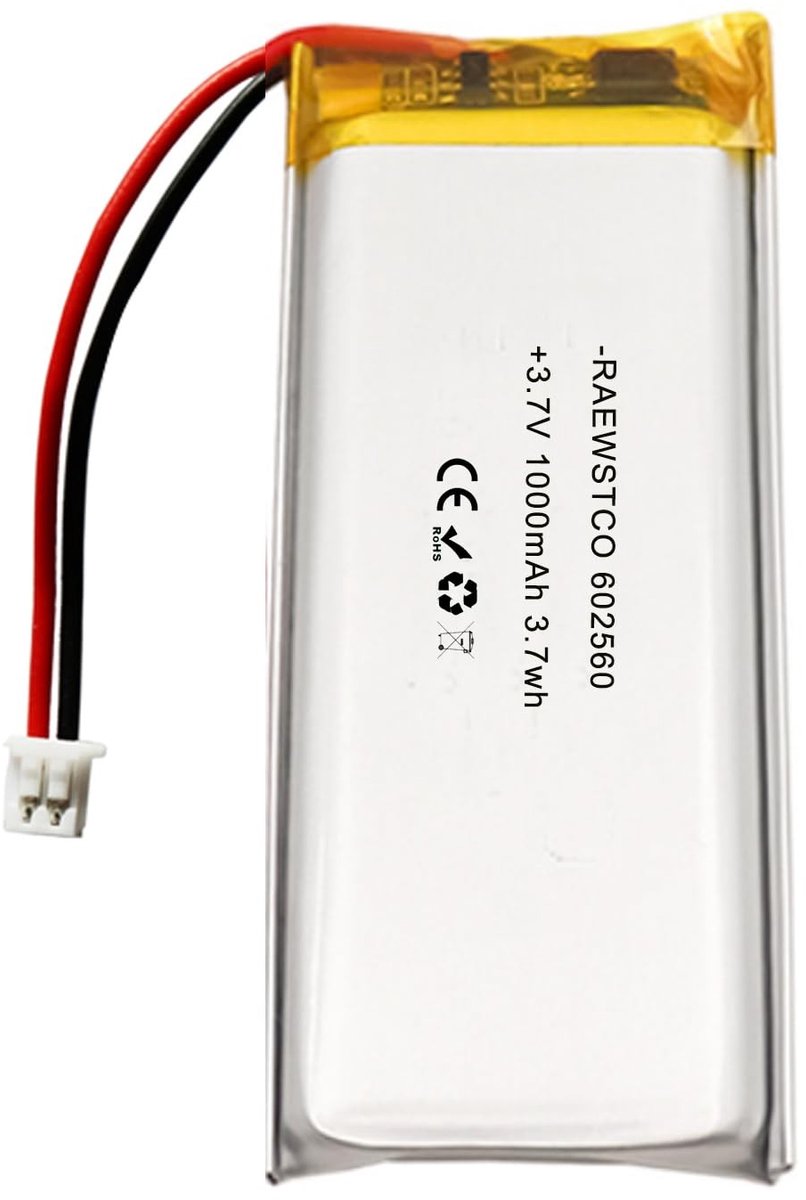 Elzusha - Oplaadbare Lithiumbatterij 3,7 V 1000 mAh voor Schoonheidsapparaten