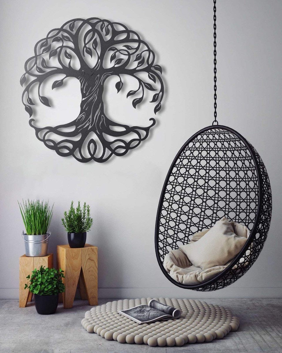 Elzusha - 3D Wanddecoratie - Tree of Life - Metaal - 50 cm