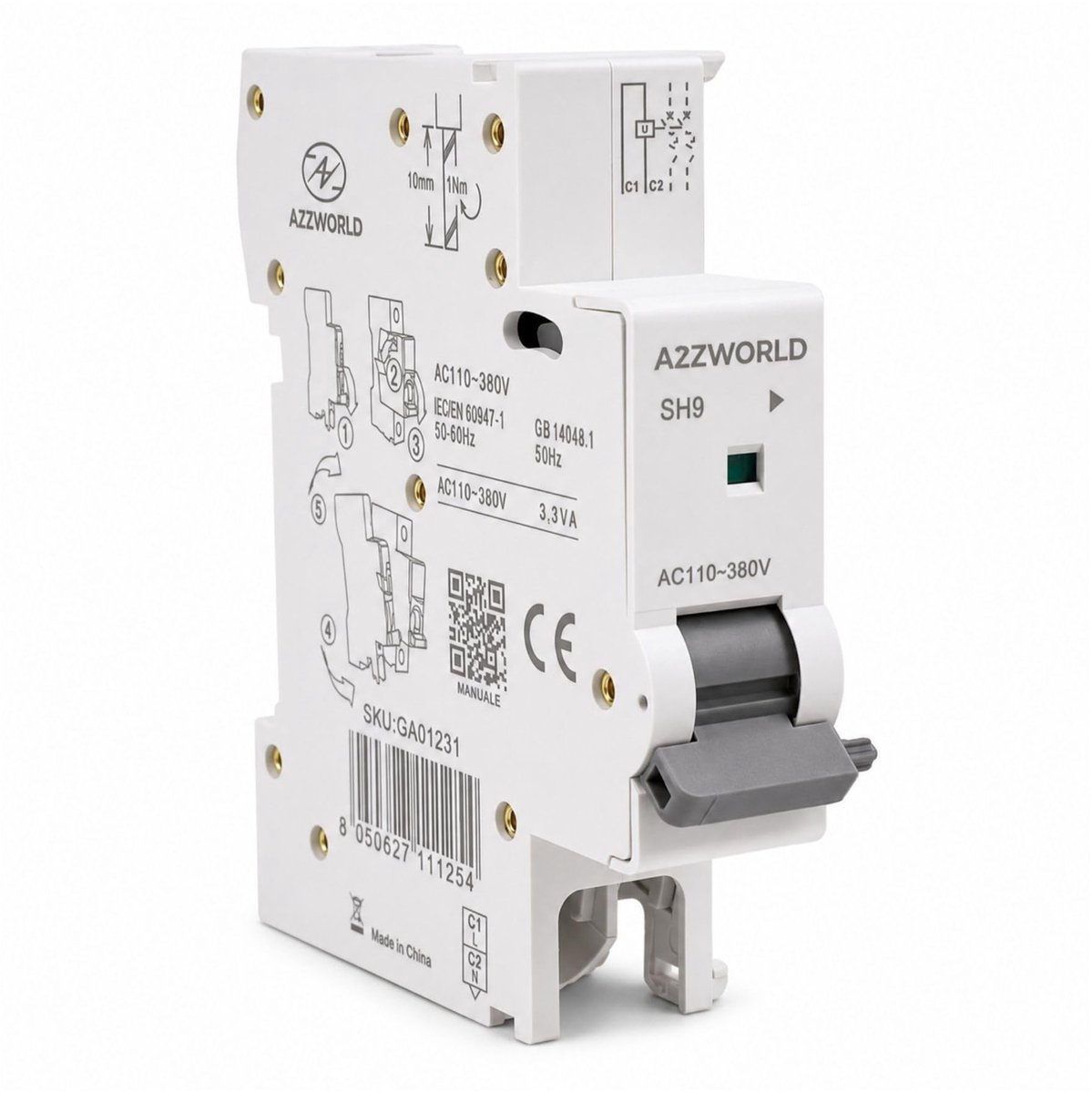 Elzusha - Stroomuitwerpspoel 220 V voor DIN-rail Montage
