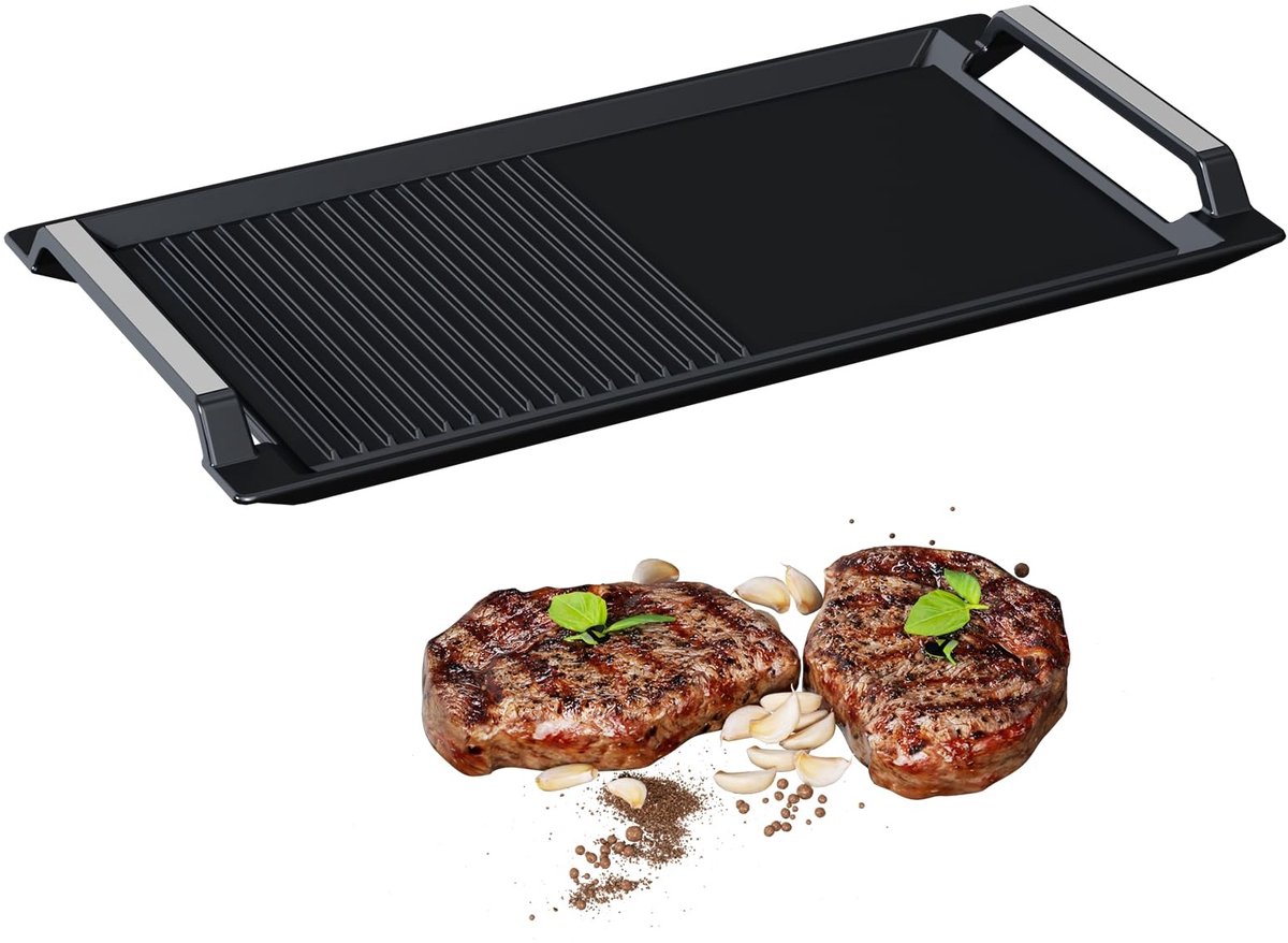 Elzusha - Gietijzeren Grillplaat 43 x 23 cm met Handvatten