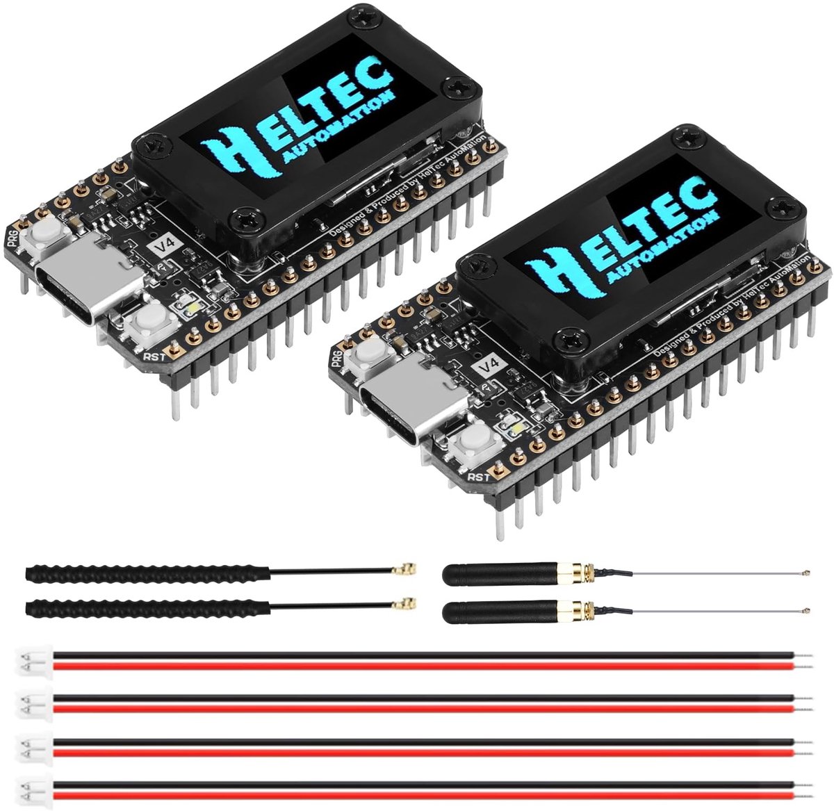 Elzusha - LoRa ESP32 V4 Ontwikkelingsboard met OLED-Display en Antenne